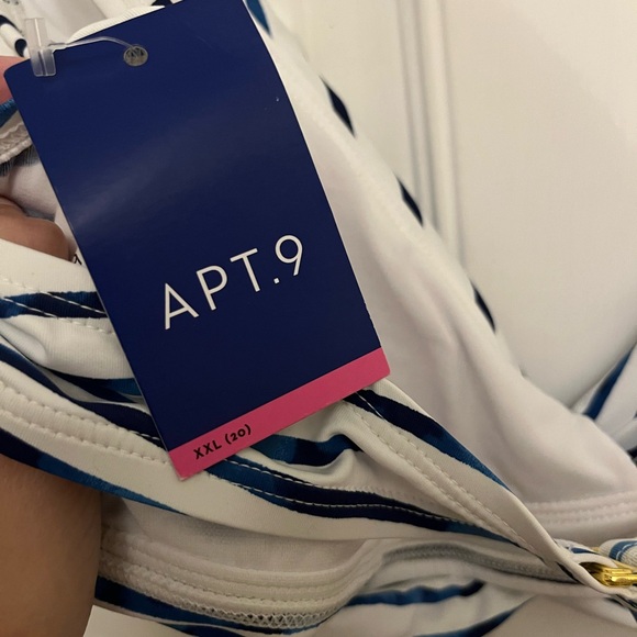 Apt. 9 Blue and White Striped Bikini Top - Picture 4 of 4